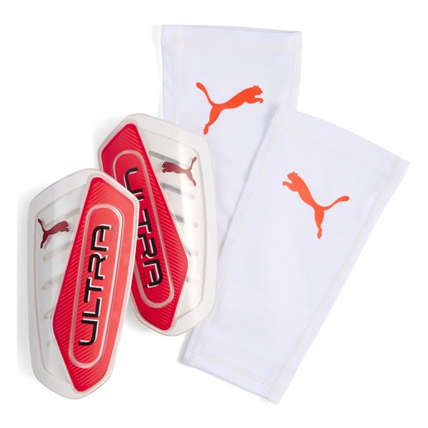 White/Red - Puma - Ultra Flex Shin Guards Adults