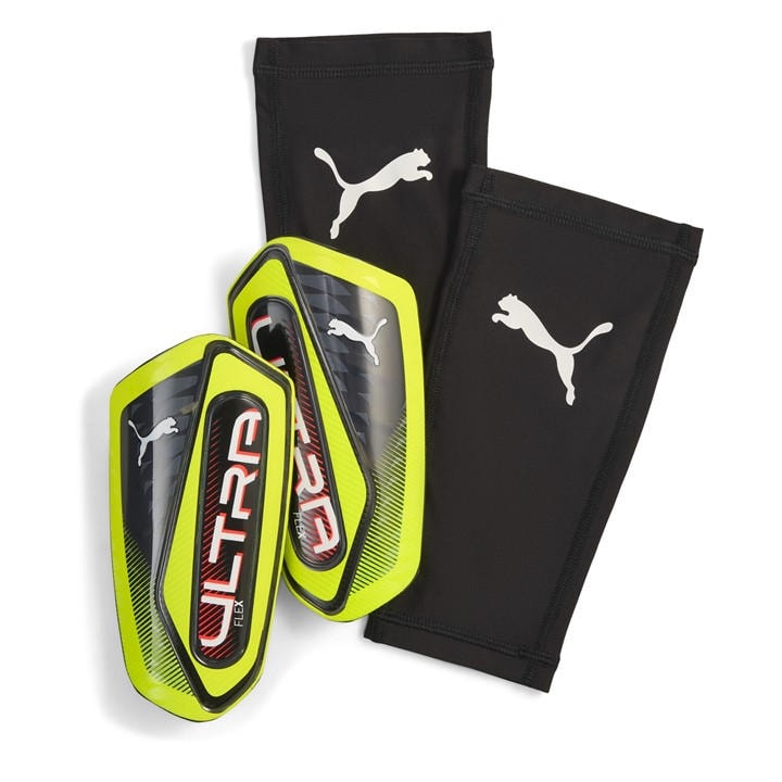 Puma Men's Yellow Ultra Flex Shin Guards  in Size M, Sports Direct