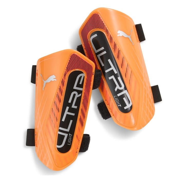 Puma Men's Orange Ultra Light Strap Shin Guards