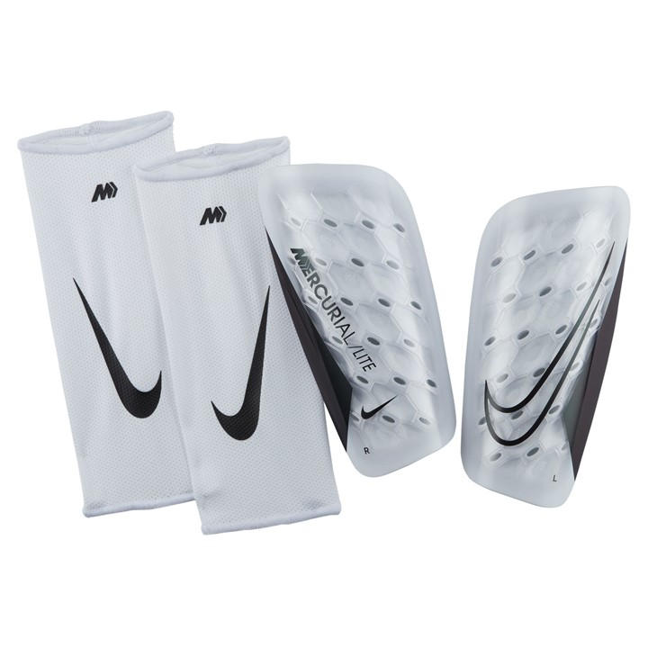 Nike Men's White Mercurial Lite Shin Guards in Size XL, Sports Direct