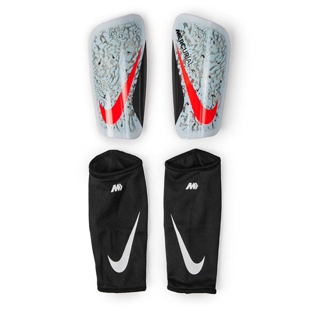Silver/Red - Nike - Mercurial Lite Shin Guards