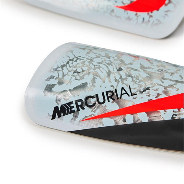 Silver/Red - Nike - Mercurial Lite Shin Guards
