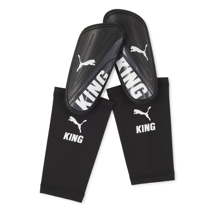 Puma  Black King Sleeve Shin Pads in Size M, Sports Direct
