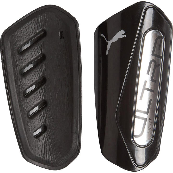 Puma Men's Black Ultra Light Shin Guards in Size M, Sports Direct