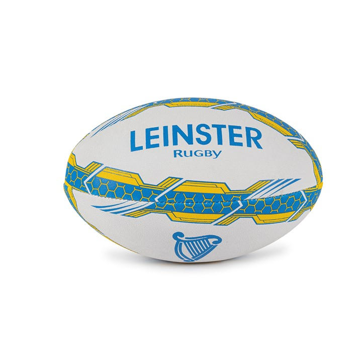 Official  White Leinster Rugby Ball Size 5, Sports Direct