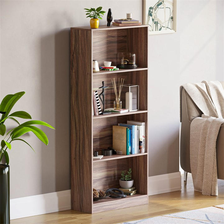 Lassic  Brown Vida Designs Cambridge 4 Tier Large Bookcase, Sports Direct