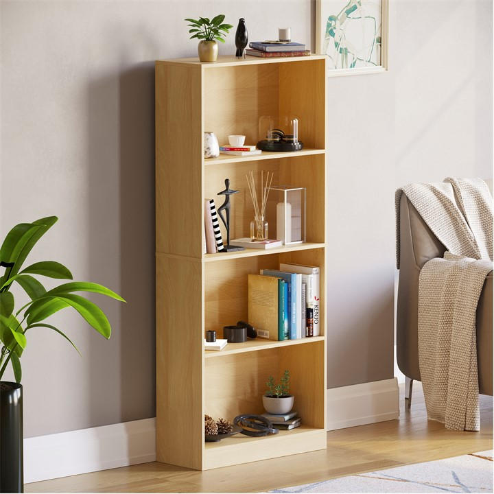 Lassic  Beige Vida Designs Cambridge 4 Tier Large Bookcase, Sports Direct