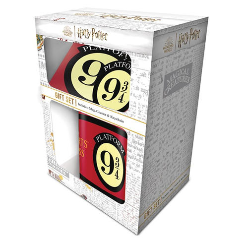 Character - Harry Potter Platform 9 3/4 Mug Coaster & Keychain Novelty Gift Set