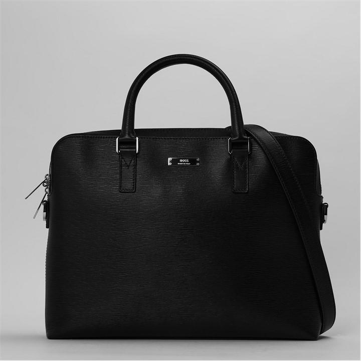 Boss Men's Black Gallery Docut Laptop Bag, Sports Direct