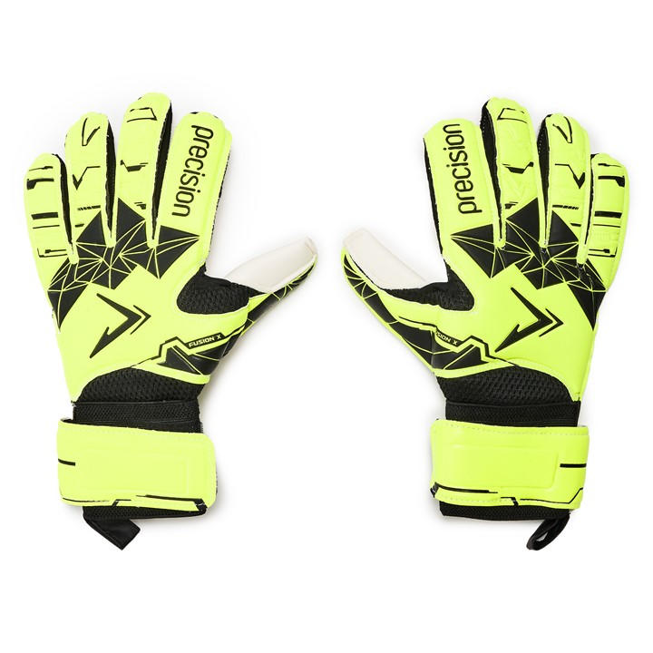 Precision Training   Fusion X Flat Cut Essential Goalkeeper Gloves in Size 9, Sports Direct