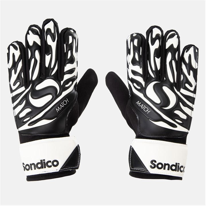 Sondico Kids Black Match Goalkeeper Gloves in Size 5, Sports Direct