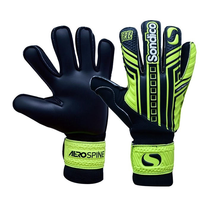 Sondico Kids Black Aerospine Goalkeeper Gloves in Size 2, Sports Direct
