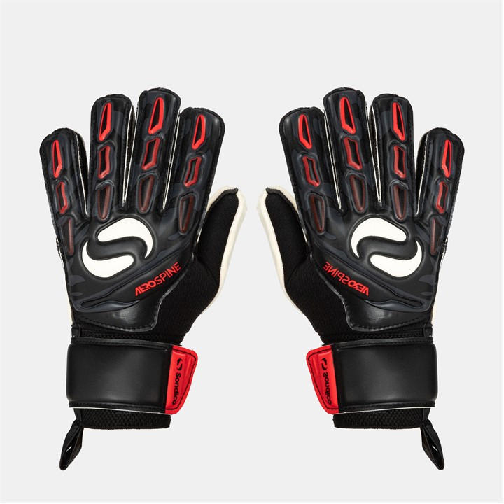 Sondico Kids Red Aerospine Goalkeeper Gloves in Size 4, Sports Direct