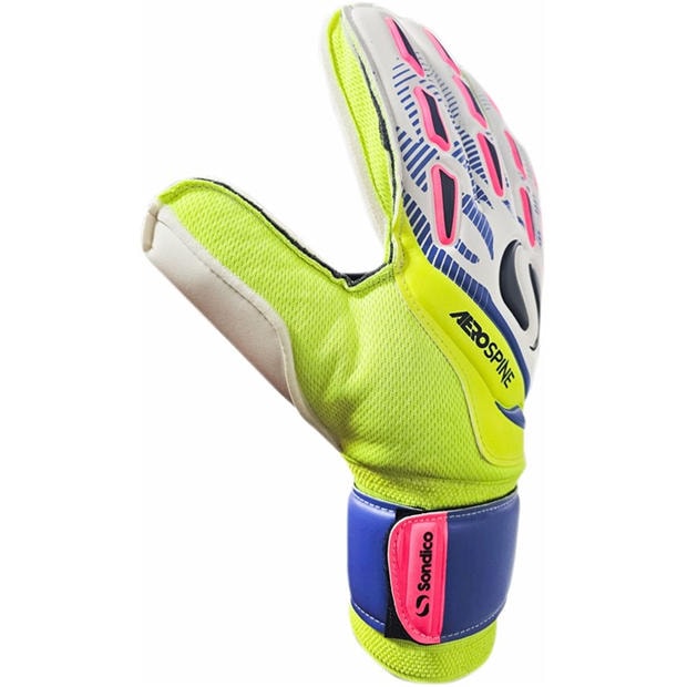 White/Blue - Sondico - Aerospine Goalkeeper Gloves Juniors
