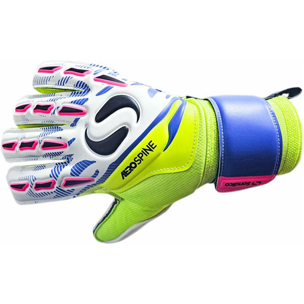 White/Blue - Sondico - Aerospine Goalkeeper Gloves Juniors