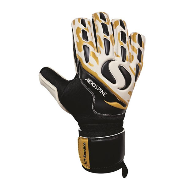 Black/Gold - Sondico - AeroSpine Goalkeeper Gloves Juniors