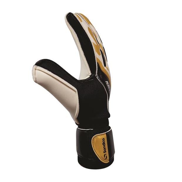 Black/Gold - Sondico - AeroSpine Goalkeeper Gloves Juniors