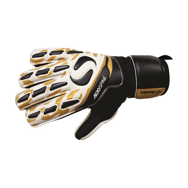 Black/Gold - Sondico - AeroSpine Goalkeeper Gloves Juniors