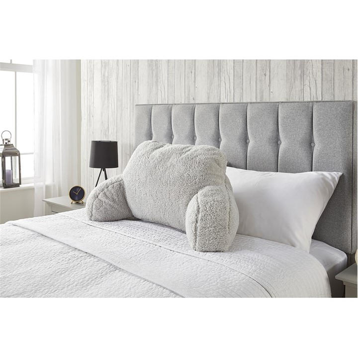 Downland  Grey Teddy Fleece Cuddle Cushion, Sports Direct