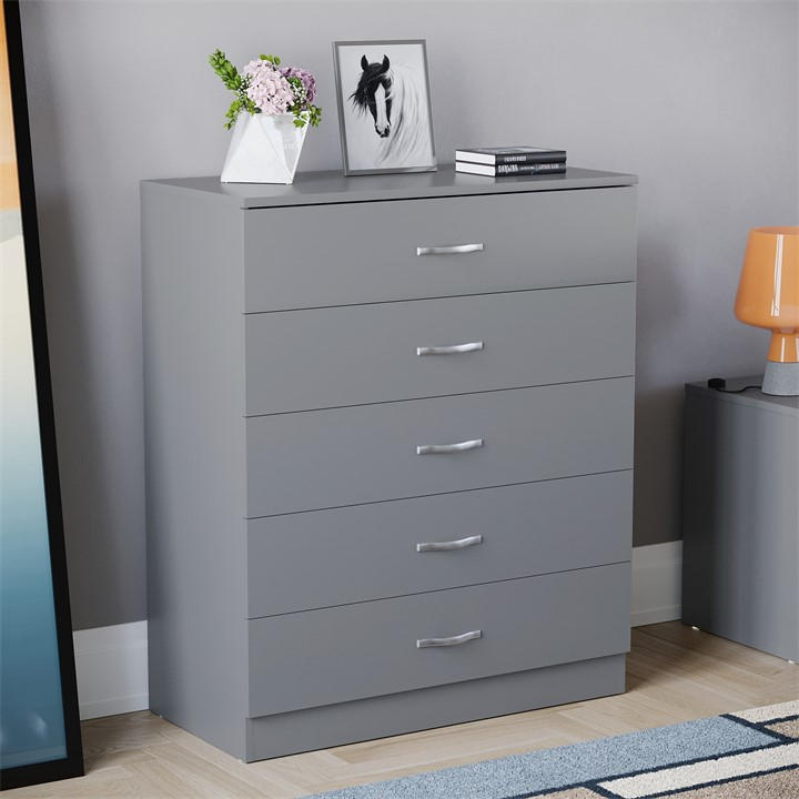 Lassic  Grey Vida Designs Riano 5 Drawer Chest, Sports Direct