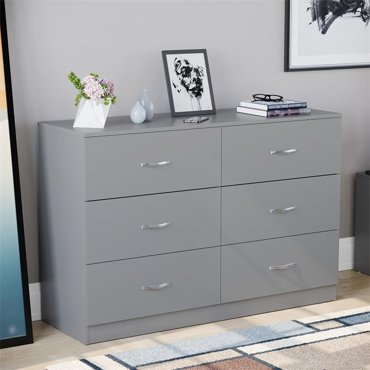 Lassic Vida Designs Riano 6 Drawer Chest - Grey