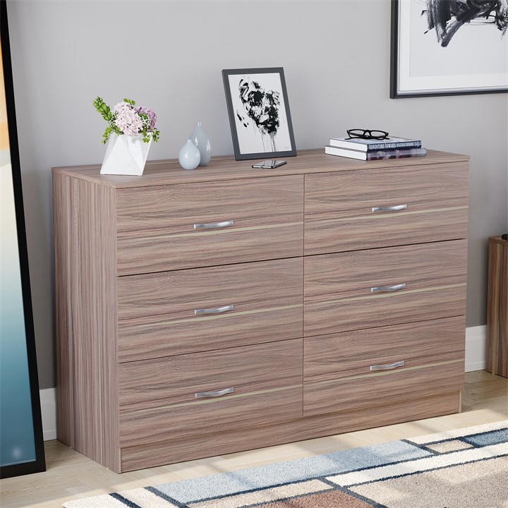 Lassic Vida Designs Riano 6 Drawer Chest - Brown