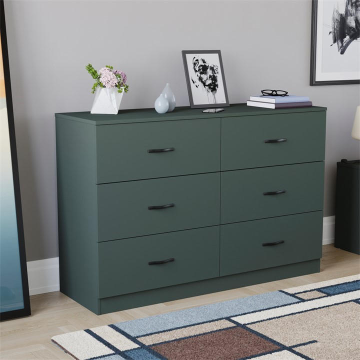 Lassic Vida Designs Riano 6 Drawer Chest - Green
