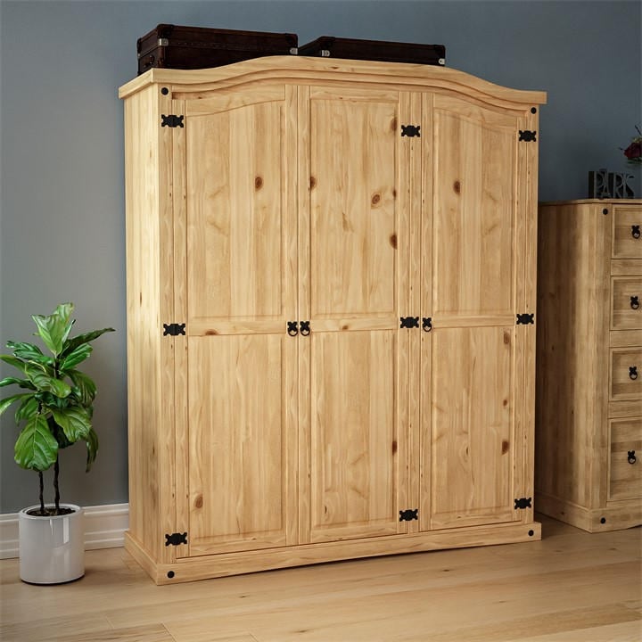 Lassic  Beige Vida Designs Corona 3 Door Wardrobe, Sports Direct