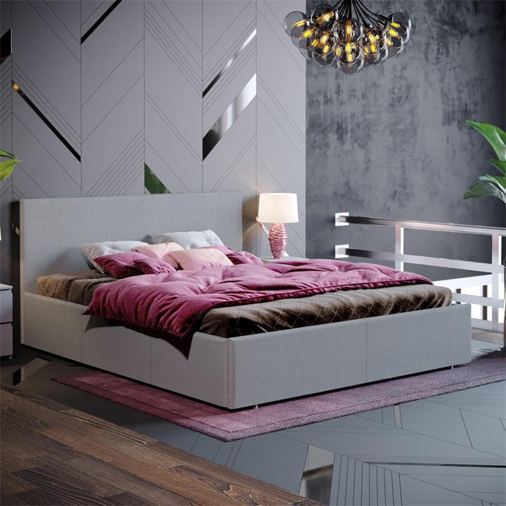 Lassic  Metallics Vida Designs Veronica King Size Ottoman Bed Ukfr, Sports Direct