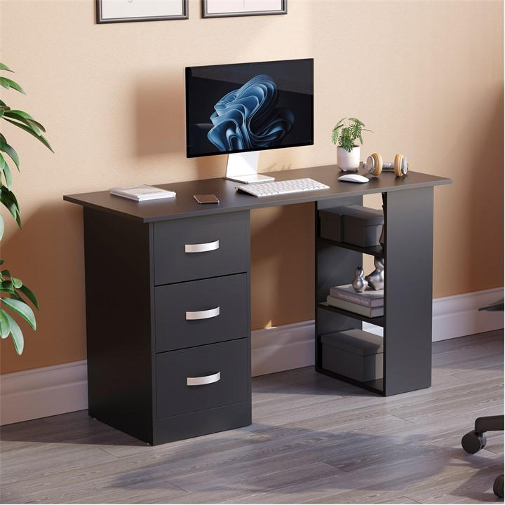 Lassic  Black Vida Designs Mason Computer Desk, Sports Direct