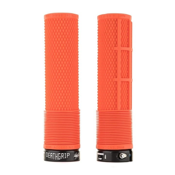 Dmr Unisex Red Deathgrip Flangeless Lock-On Mtb Grip Thin