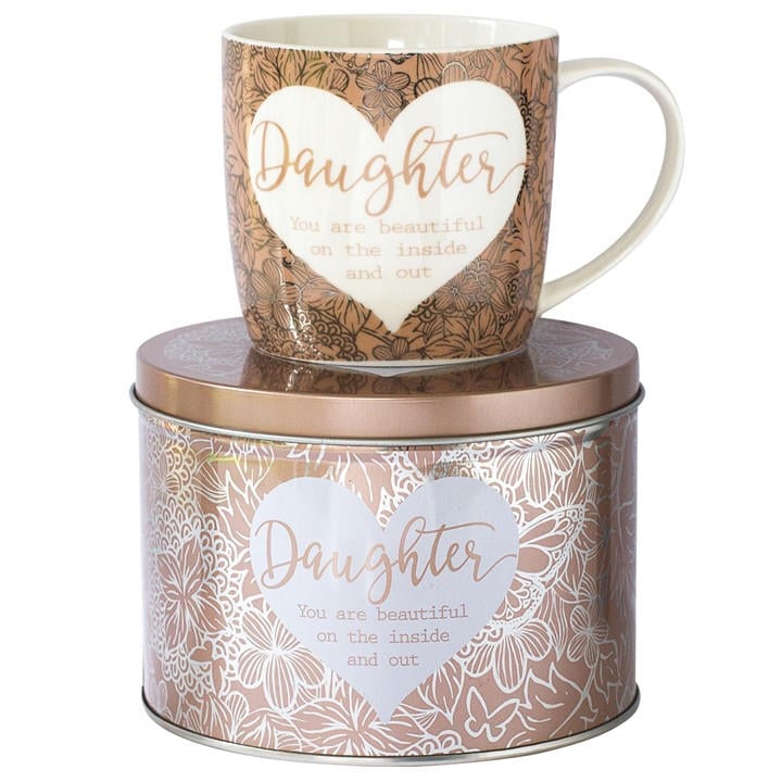 Said With Sentiment Women's Orange  - Daughter Mug In Tin in Size 7052, Sports Direct