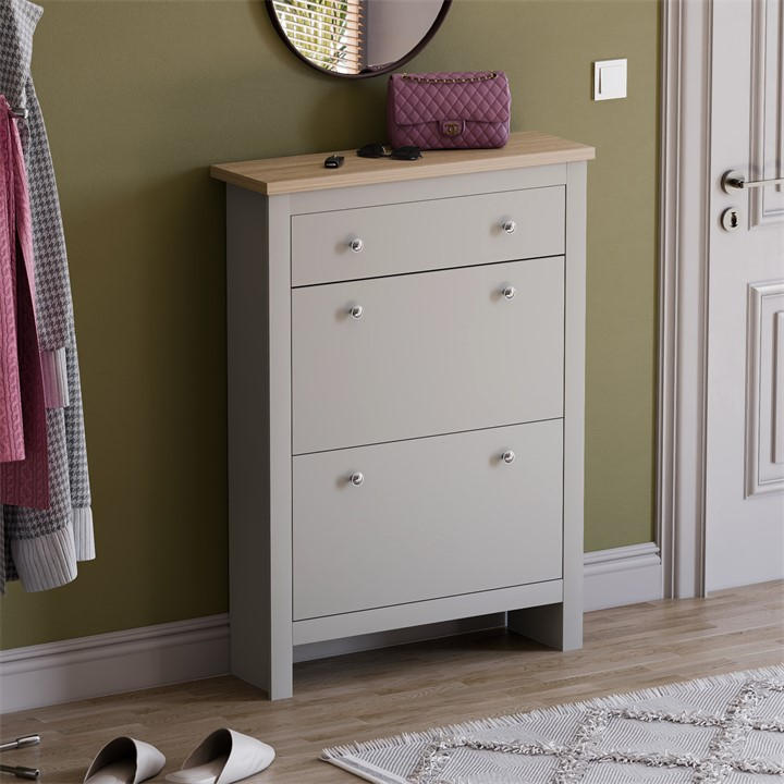 Lassic  Grey Vida Designs Arlington Shoe Cabinet, Sports Direct