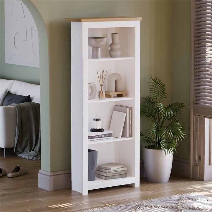 Lassic  White Vida Designs Arlington 4 Tier Bookcase, Sports Direct