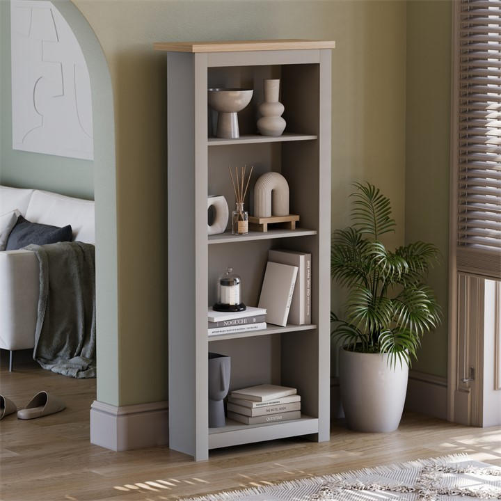 Lassic  Grey Vida Designs Arlington 4 Tier Bookcase, Sports Direct