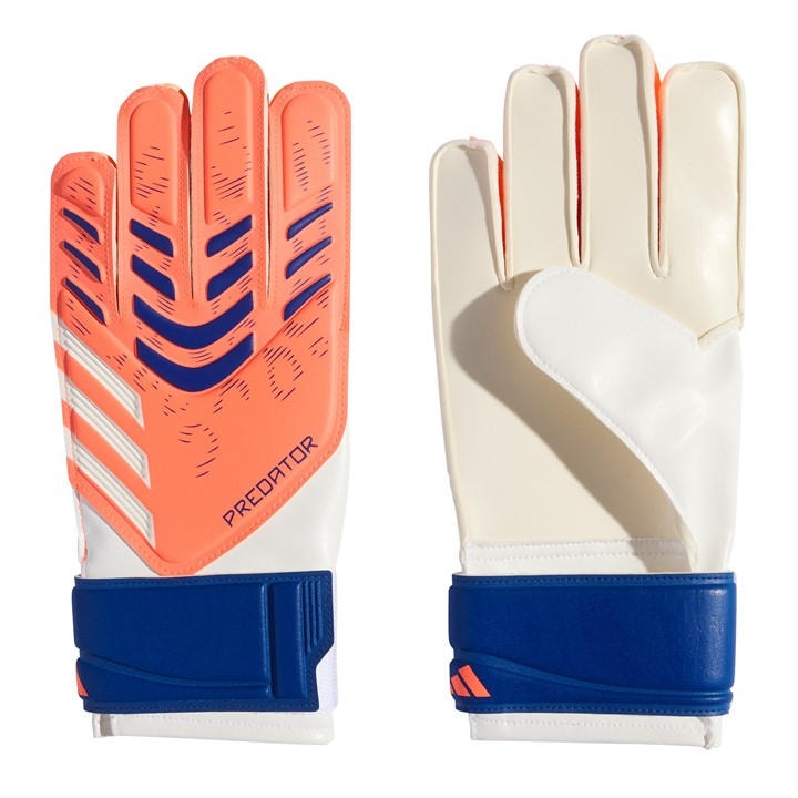 Adidas  Kids Orange Predator Training Goalkeeper Gloves  in Size 3, Sports Direct