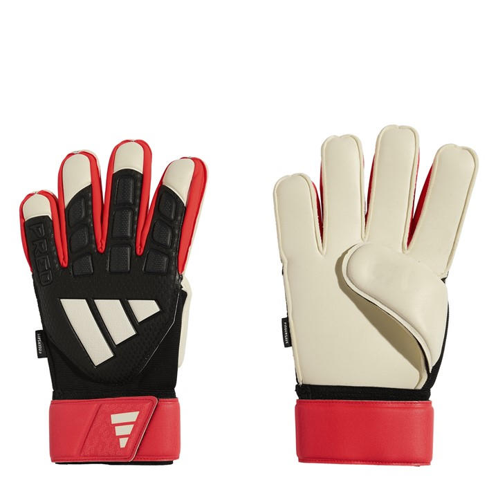 Adidas Predator Match Fingersave Goalkeeper Gloves Adults Black Size 9 - Image 3