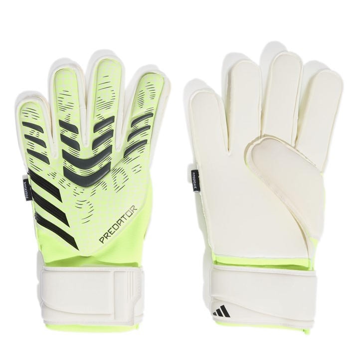 Adidas  Yellow Predator Match Fingersave Goalkeeper Gloves  in Size 11, Sports Direct