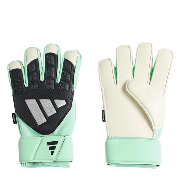 Green/Black - adidas - Predator Match Fingersave Goalkeeper Gloves Adults