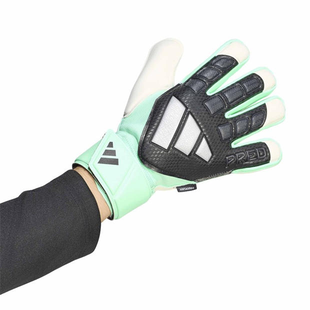 Green/Black - adidas - Predator Match Fingersave Goalkeeper Gloves Adults