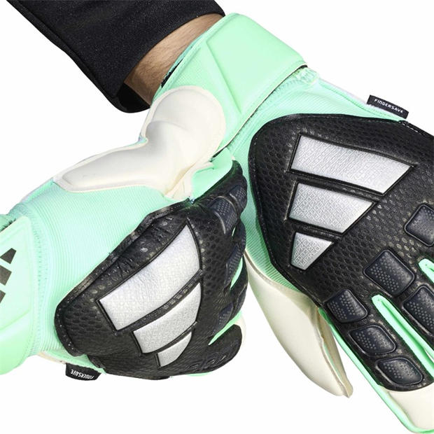 Green/Black - adidas - Predator Match Fingersave Goalkeeper Gloves Adults