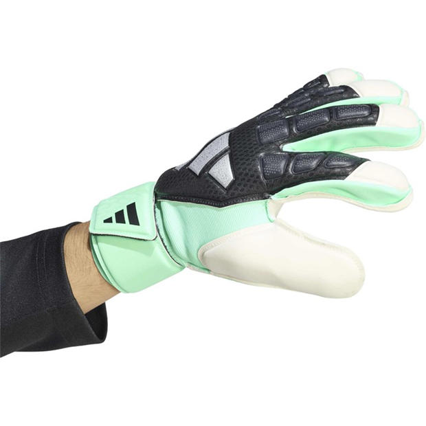 Green/Black - adidas - Predator Match Fingersave Goalkeeper Gloves Adults
