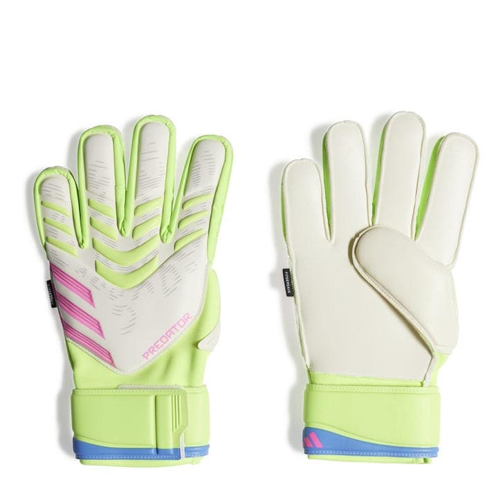 Adidas Men's White Predator Match Fingersave Goalkeeper Gloves Adults Size 10