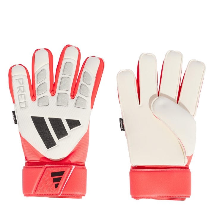 Adidas  White Predator Match Fingersave Goalkeeper Gloves  in Size 10, Sports Direct