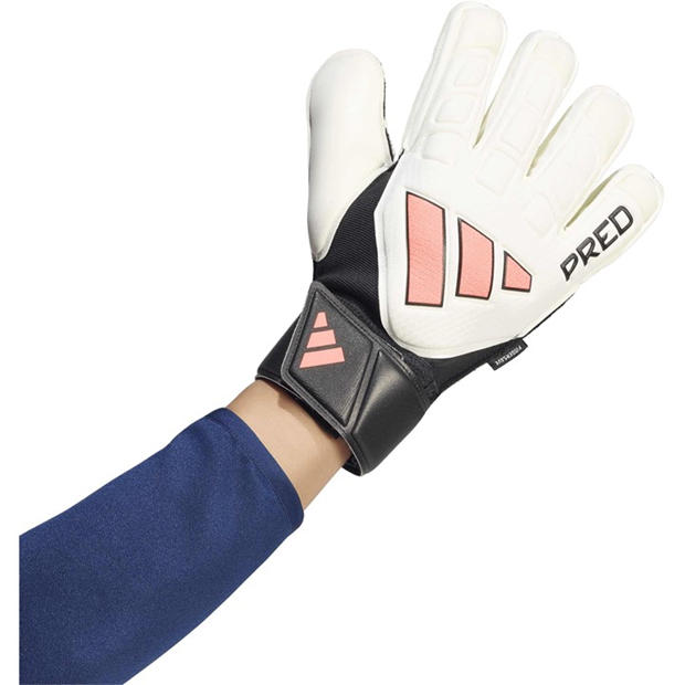 White/Black - adidas - Predator Match Fingersave Goalkeeper Gloves Adults