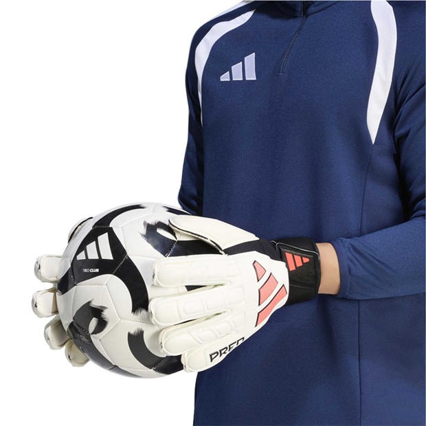 White/Black - adidas - Predator Match Fingersave Goalkeeper Gloves Adults