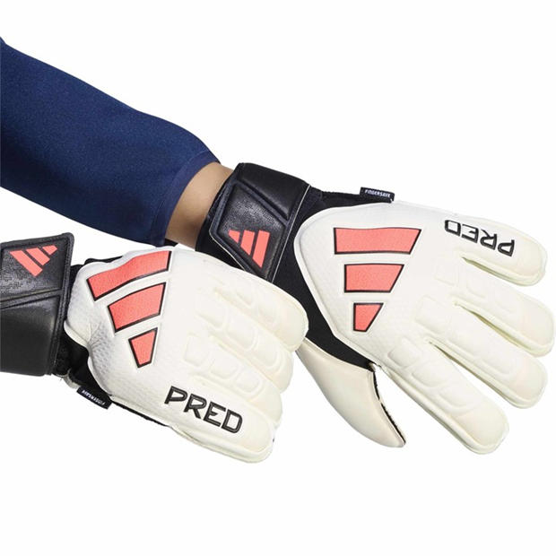 White/Black - adidas - Predator Match Fingersave Goalkeeper Gloves Adults