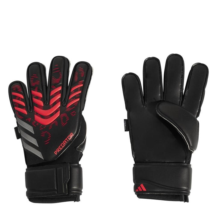 Adidas  Black Predator Match Fingersave Goalkeeper Gloves  in Size 11, Sports Direct
