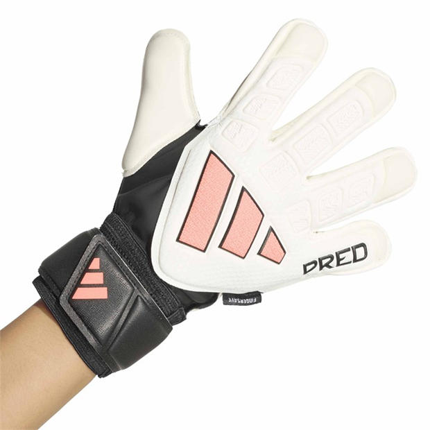 White/Black - adidas - Predator Match Fingersave Goalkeeper Gloves Juniors