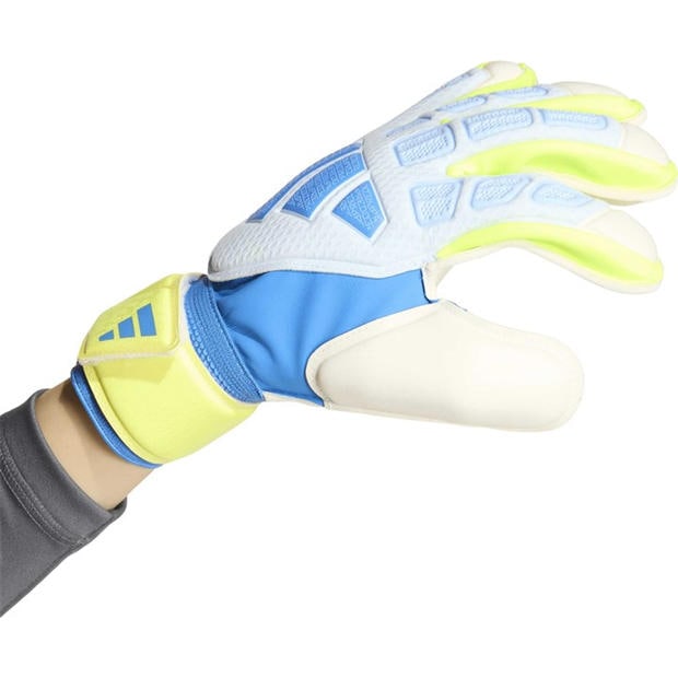 Blue/Yellow - adidas - Predator Match Fingersave Goalkeeper Gloves Juniors